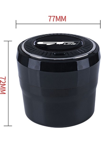 Siyah Araba Aksesuarları Küllük Düğme Açık Stil LED Paslanmaz Çelik Plastik Kia Gt Gtline Forte Rıo Stınger Seltos K3 Kx5 K4 K5 (Yurt Dışından) indirimleri