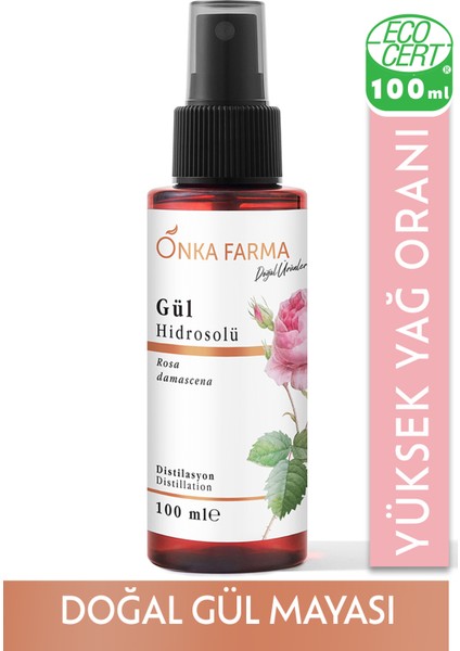 Gül Mayası - Suyu - Hidrosolü Tonik Yağı Alınmamış Doğal İçerik 100 ml