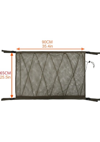 Ordu Yeşili Yükseltme Araba Tavan Depolama Ağı Çatı Iç Saklama Çantası Araba Depolama Ağı Araba Iç Kargo Ağı Çanta Çeşitli Eşyalar Saklama Çantası (Yurt Dışından)
