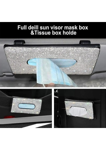 B 1 Takım 1 Adet Araba Doku Kutusu Havlu Maskesi Araba Güneşlik Doku Evrensel Kutusu Araba Iç Oto Glitter Tutucu Dekorasyon Aksesuarları St H6S5 (Yurt Dışından)