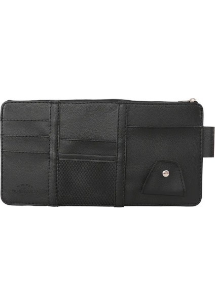 Siyah Araba Styling Visor Organizatör Oto Güneşlik Saklama Kılıfı Araba Organizatör Güneş Gözlüğü Tutucu Kart Organizatör Bilet Cebi Kalemlik (Yurt Dışından)