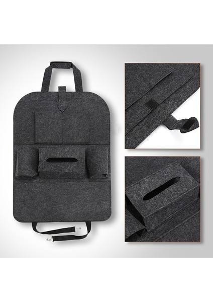 Gri 1 Adet Evrensel Araba Arka Koltuk Saklama Çantası Organizatör Gövde Elastik Keçe Saklama Çantası 6 Cepler Organizatör Asılı Araba Aksesuarları (Yurt Dışından) fiyatları