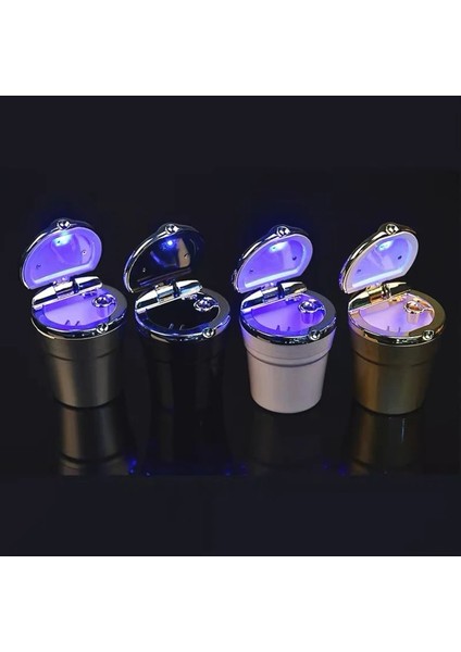 A6 Audi Için A3 A4 A5 A6 A7 A8 Q3 Q5 Q7 Q8 Aksesuar Araba Küllük Mavi LED Işık Metal Astar Araba Logosu Styling (Yurt Dışından)