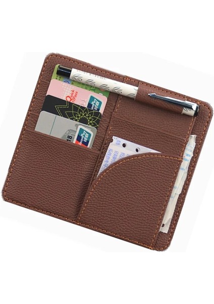 Kahverengi Araba Güneşlik Saklama Çantası Vizör Kart Sahibinin Organize Istifleme Toplama Oto Iç Aksesuar Malzemeleri Dişli Şeyleri Ürünler Öğe (Yurt Dışından)