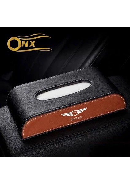 Kahverengi Araba Kol Dayama Kutusu Orta Konsol Doku Kutusu Çok Fonksiyonlu Koltuk Tipi Kağit Kutu Hyundai Genesis G70 GV70 G80 GV80 G90 (Yurt Dışından)