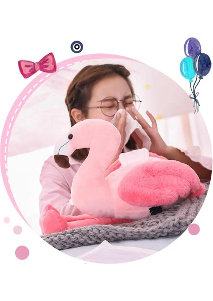 Pembe 1 Adet Ins Pembe Flamingo Doku Kutusu Kapak Yaratıcı Araba Kol Dayama Doku Durumda Sevimli Peluş Oyuncaklar Dekoratif Peçetelik Ev Dekor Için (Yurt Dışından)