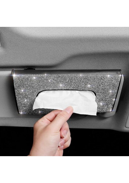 E 1 Takım 1 Adet Araba Doku Kutusu Havlu Maskesi Araba Vizörü Doku Kutusu Tutucu Oto Iç Depolama Dekorasyon Glitter Araba Aksesuarları Evrensel (Yurt Dışından)