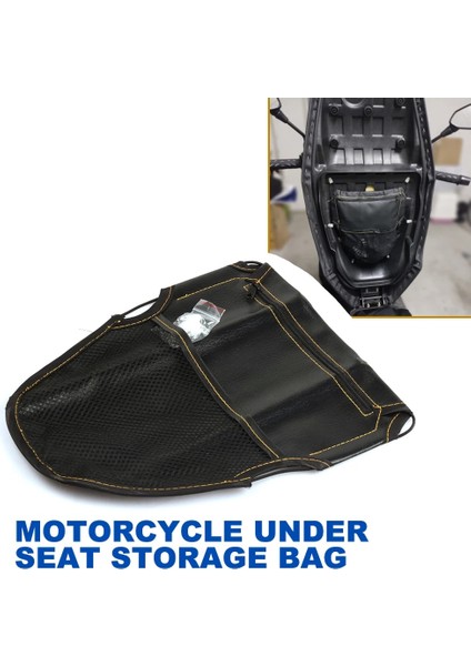 Siyah Xmax Balta Için 530 Nmax 155 Vespa Forza Pcx 160 Motosiklet Aksesuarları Koltuk Altında Saklama Kılıfı Çanta Deri Alet Çantası (Yurt Dışından) fiyatları