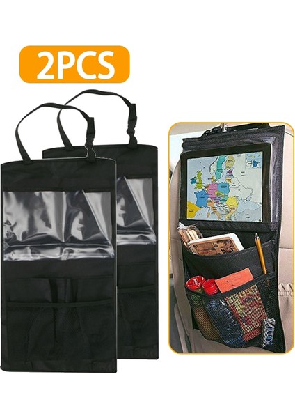 Bir Set Yazın Dokunmatik Ekran Tablet Tutucu ile Araba Arka Koltuk Organizatör Oto Depolama Cepler Seyahat Çocuklar Seyahat Için Kapak Araba Koltuğu Arka Koruyucuları (Yurt Dışından)