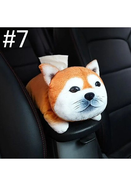 No.7 Boyutu Ar Kağıt Havlu Saklama Kutusu Araba Kol Dayama Kutusu Karikatür Doku Kutusu 3D Sevimli Peluş Oyuncak Asılı Araba Koltuğu Arkası Tepsi Güneşlik (Yurt Dışından)