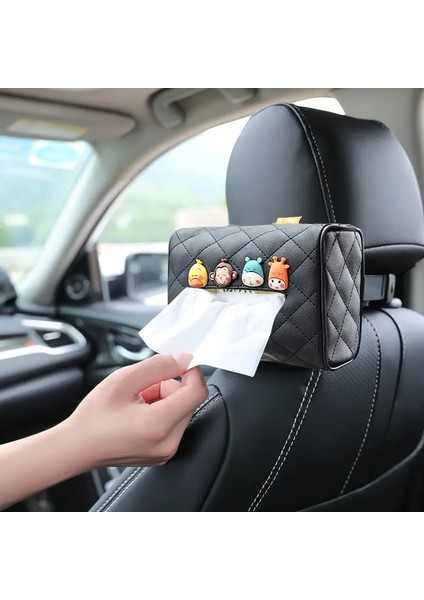M Beden Yaratıcı Araba Doku Kutusu Kapağı Karikatür Sevimli Koltuk Araba Asılı Tip Araba Doku Kağıdı Çok Fonksiyonlu Araba Dekorasyonu (Yurt Dışından) fiyatları