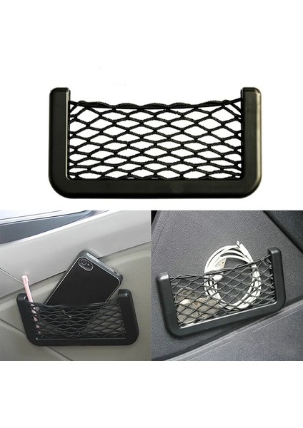 15X8CM Evrensel Araba Koltuğu Yan Arka Depolama Net Çanta Dize Çanta Örgü Cep Organizatör Audi A4 Için Cüzdan Telefon Net Çanta Için Stick-On (Yurt Dışından) fiyatları