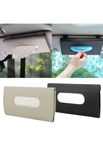 Siyah Pu Deri Maske Saklama Çantası Doku Depolama Tutucu Araba Dekorasyon Asılı Kutusu (Yurt Dışından) fırsatları