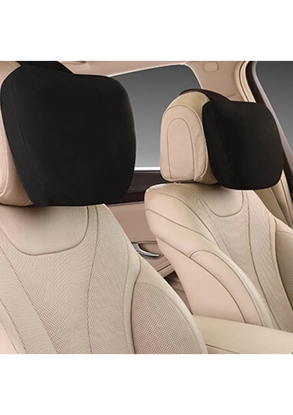 Siyah Stil Ar Kafalık Maybach Tasarım S Sınıfı Ultra Yumuşak Yastık Süet Kumaş Mercedes-Benz 29*19CM Arka Yastık Aksesuarları (Yurt Dışından)