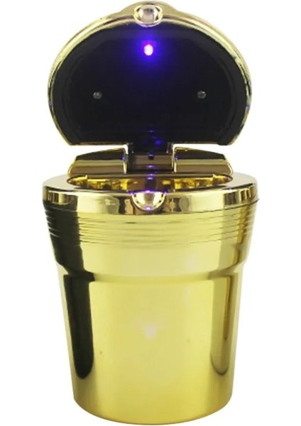 Altın LED Işık ile 100% Araba Küllük Sigara Dumanı Seyahat Sökücü Kül Silindiri Araba Dumansız Duman Bardak Tutucu Oto Aksesuarları (Yurt Dışından)