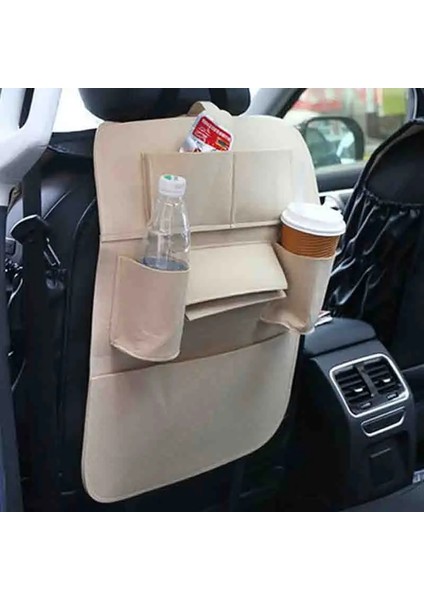 1 Adet Bej Zd Araba Aksesuarları Hyundai Tucsoolaris Ixuzuki Swift Mitsubish Asx Arka Koltuk Arka Asılı Organizatör Çanta (Yurt Dışından)