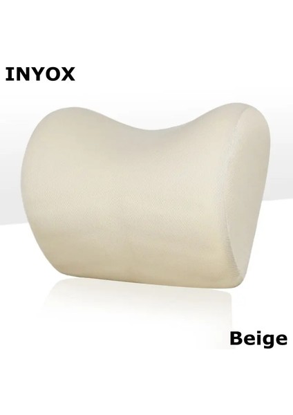 C1-Bej Tarzı Ar Koltuk Başlığı Boyun Yastığı Oto Koltuk Sandalyesi Hafızalı Köpük Minder Kumaş Kapak Yumuşak Baş Desteği Seyahat Desteği (Yurt Dışından)