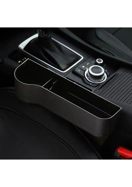 Siyah Sol Taraf Araba Saklama Kutusu Organizatör Evrensel Araba Koltuğu Organizatör Kart Telefon Tutucu Cep Koltuk Boşluk Yarık Cep Catcher Organizatör (Yurt Dışından)