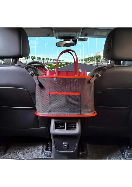B Büyük Kapasiteli Araba Koltuğu Net Cep Çanta Çanta Tutucu Çanta Organizatör Depolama Pet Net Bariyer Arka Koltuklar Arasında Köpek Kılıfı (Yurt Dışından) indirimleri
