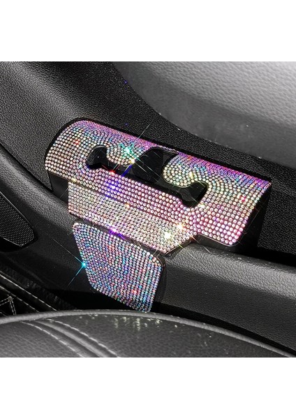Pembe Araba Kapı Yan Doku Tutucu Için Bling Doku Tutucu Taklidi Araba Aksesuarları Sparkly Kristal Kadın Kız Oto Plastik Kutu (Yurt Dışından)