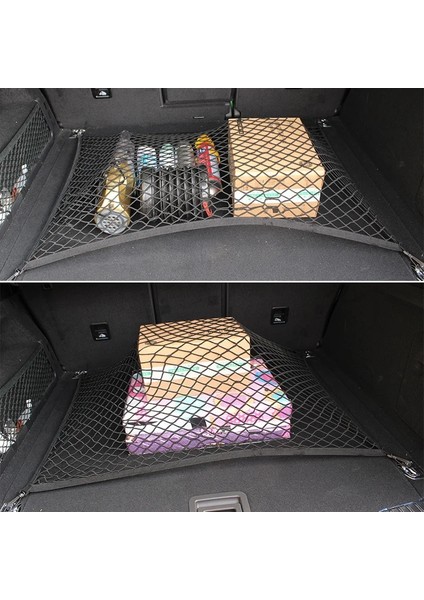 Geely Coolray Atlas Emgrand Ec7 Için Tugella Oto Bakım Araba Gövde Bagaj Depolama Kargo Organizatör Naylon Elastik Örgü Net (Yurt Dışından)