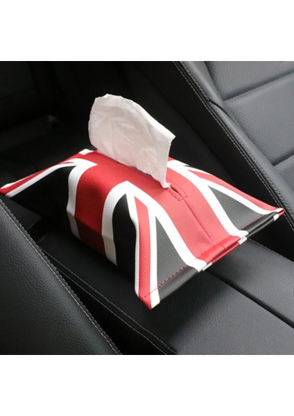 D Mini Cooper Için Jcw S One Tüm Serisi Araba Doku Kutusu Araba Iç Union Jack Pu Deri Taşınabilir Kağıt Paketi Durumda Peçetelik (Yurt Dışından)