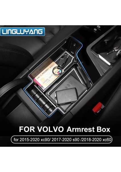 1 Parça Volvo S XC90 Için Uygun Modifiye Kapı Kolu Saklama Kutusu Yeni Volvo XC60 Kol Dayama Kutusu V V60 (Yurt Dışından)