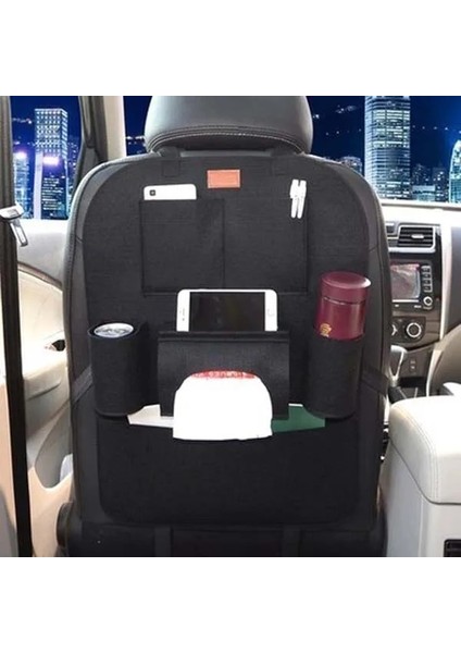 Siyah Mitsubishi Asxoutlanderlancer Evolutionpajeroeclipsegrandis Için Araba Keçe Saklama Çantası Evrensel Depolama Fg Tarzı (Yurt Dışından)