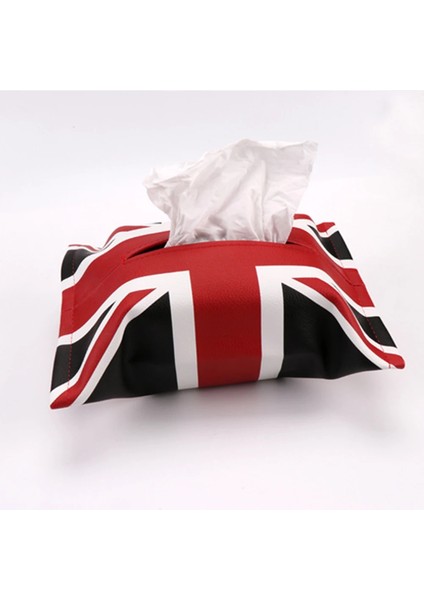 C Mini Cooper Için Jcw S One Tüm Serisi Araba Doku Kutusu Araba Iç Union Jack Pu Deri Taşınabilir Kağıt Paketi Durumda Peçetelik (Yurt Dışından)