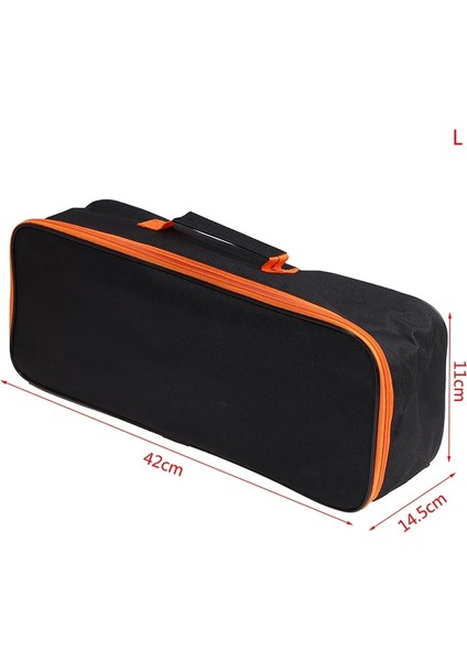 L Beden Ar Siyah Aşınmaya Dayanıklı Fermuar Kapatma Saplı Pratik Saklama Kutusu Dayanıklı Taşınabilir Kılıf Elektrikli Süpürge Alet Çantası (Yurt Dışından)