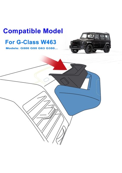 Siyah Satış Araba Yolcu Yan Saklama Kutusu Tutucu Aksesuarları Mercedes-Benz G-Class W463 Kullanışlı Araba Iç Aksesuarları Organizatörler (Yurt Dışından)