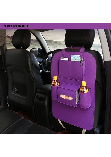 1 Adet-Mor Oto Araba Koltuğu Arkası Çok Cepli Saklama Çantası Organizatör Tutucu Aksesuar Araba Katlanabilir Depolama Organizasyonu Araba Taşıma Çantası (Yurt Dışından)