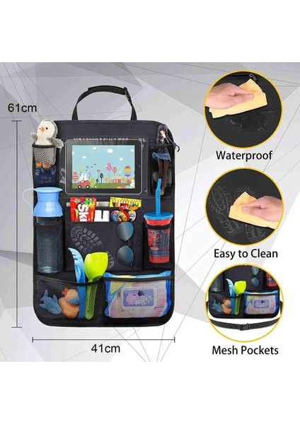 2 Adet 1 Adet Araba Arka Koltuk Organizatör Çocuklar Araba Arka Koltuk Kılıfı Koruyucu Dokunmatik Ekranlı Tablet Tutucu Oyuncaklar Için Cepli Kick Paspaslar (Yurt Dışından) modelleri