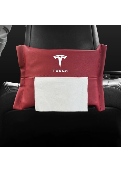 Bej Araba Doku Kutusu Doku Saklama Çantası Tesla Modeli 3 Için Model x Model S Model Y Organizatör Kutusu Araba Oto Aksesuarları (Yurt Dışından)