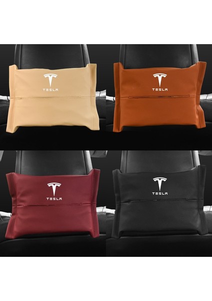 Bej Araba Doku Kutusu Doku Saklama Çantası Tesla Modeli 3 Için Model x Model S Model Y Organizatör Kutusu Araba Oto Aksesuarları (Yurt Dışından)