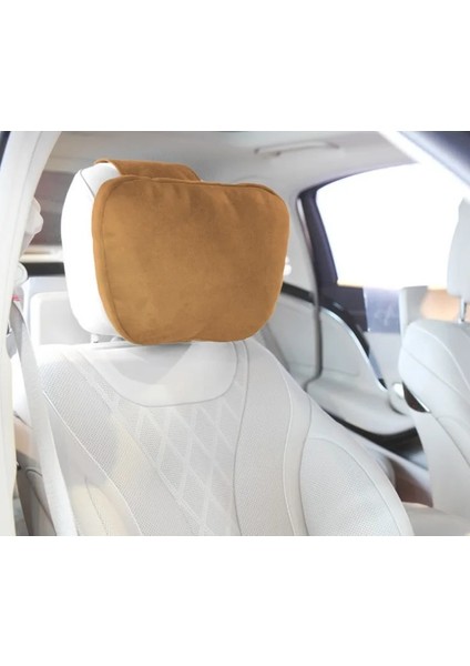 1 Adet Kahverengi Yastık Stili Li Araba Kafalık Boyun Desteği Koltuk Maybach Tasarım S Sınıfı Yumuşak Evrensel Ayarlanabilir Araba Yastığı Boyun Dinlenme Yastığı (Yurt Dışından)