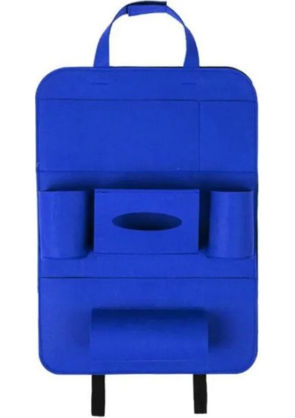 Mavi 6 Renk Çok Cep Araba Koltuğu Arka Organizatör Saklama Çantası Ped Bardak Depolama Içecek Tutucu Çocuklar Çocuklar Için Keçe Kumaş Koruyucu Pet (Yurt Dışından)