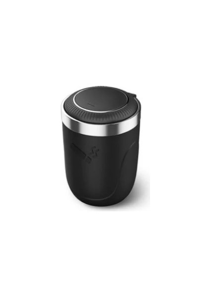 Siyah LED Işık ile Araba Küllük Itme Tipi Iç Dekorasyon Yaratıcı Çok Fonksiyonlu Oto Araç Sigara Küllük Tutucu Dekor (Yurt Dışından)