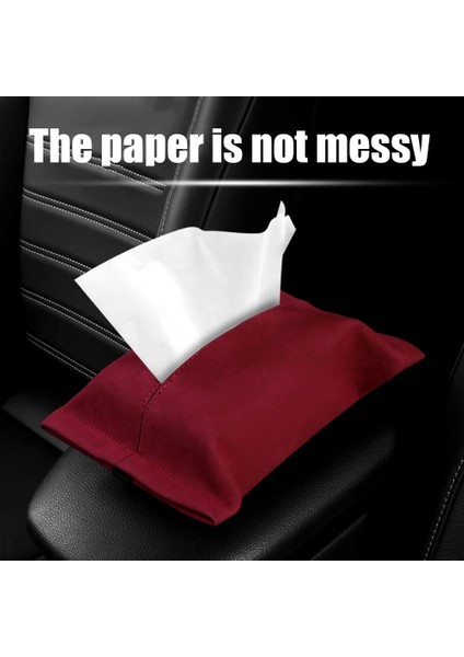 Siyah Araba Doku Kutusu Oto Iç Süet Kağıt Havlu Arka Koltuk Kol Dayama Kutusu Peçetelik Durumda Depolama Dekorasyon Aksesuarları Tesla (Yurt Dışından) fırsatları