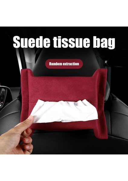 Siyah Araba Doku Kutusu Oto Iç Süet Kağıt Havlu Arka Koltuk Kol Dayama Kutusu Peçetelik Durumda Depolama Dekorasyon Aksesuarları Tesla (Yurt Dışından) indirimleri