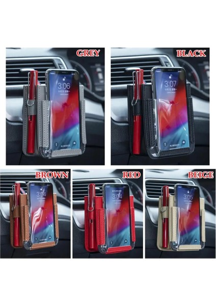 Bej Araba Hava Çıkışı Cepler Araba Çok Fonksiyonlu Araba Telefonu Saklama Çantası Asılı Çanta Araba Iç Aksesuarları Için Yaratıcı Kutu (Yurt Dışından) indirimleri