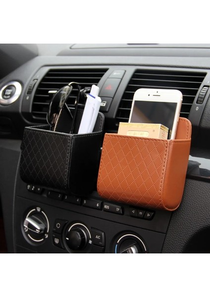 Kahverengi Otomobil Gel Tuyere Saklama Torbası Klima Kabul Çantası Orijinallik Araç Cep Telefonu Kabul Kutusu Araba Kullanımı Taşınabilir (Yurt Dışından) modelleri