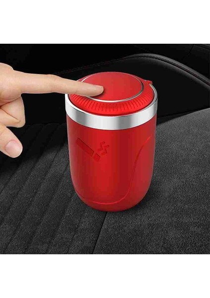Siyah LED Işık ile Araba Küllük Itme Tipi Iç Dekorasyon Yaratıcı Çok Fonksiyonlu Oto Araç Sigara Küllük Tutucu Dekor (Yurt Dışından) indirimleri