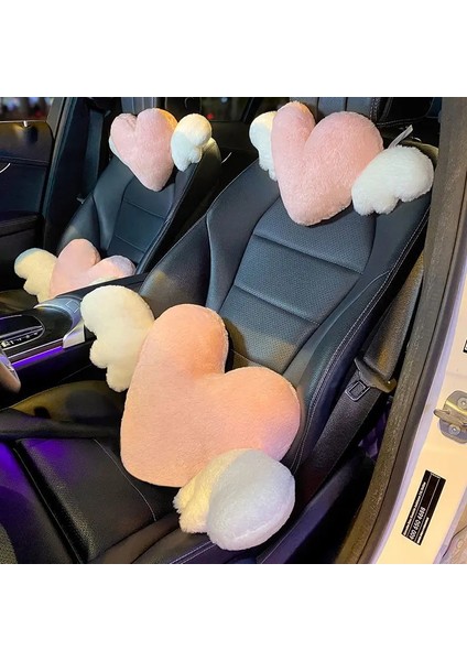 Stil Ayarla Jınserta Kalp Şeklinde Araba Kafalık Peluş Aşk Boyun Yastık Koltuk Arka Yastık Bel Desteği Yastığı Evrensel Araba Aksesuarları (Yurt Dışından) fırsatları