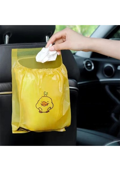 15 Paket Araba Çöp Torbası Karikatür Yapışkan Araba Çöp Tenekesi Temizleme Torbası Saklanabilir Asılı Tip Tek Kullanımlık Çevre Koruma Pratik (Yurt Dışından) indirimleri