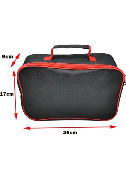 26X17X9CM Araba Taşınabilir Kılıfı Gövde Organizatör Saklama Kutusu Elektrikli Süpürge Temizleme Alet Çantası Kolu ile Fermuar Kapatma Aşınmaya Dayanıklı (Yurt Dışından)