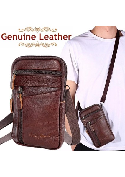 A 1 Adet Çok Amaçlı Rahat Erkek Deri Telefon Kılıfı Kemer Anti-Hırsızlık Moda Bel Fermuarlı Çanta Pu Çanta Crossbody Omuz Paketi (Yurt Dışından) fiyatları