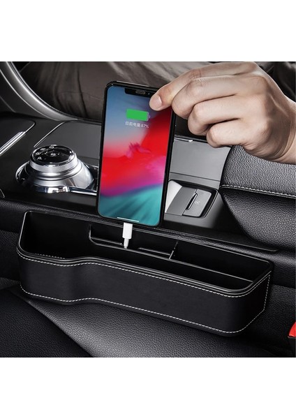 Bej Sol Araba Koltuğu Çatlak Saklama Kutusu Koltuk Boşluğu Yarık Cep Catcher Organizatör Evrensel Araba Koltuğu Organizatör Kart Telefon Anahtarlık Cep (Yurt Dışından) modelleri
