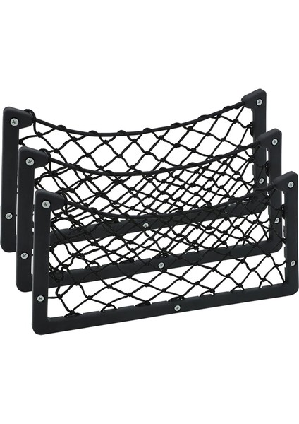 3 Parça 36*18 cm Araba Depolama Net Kapı Paneli Kamp Otobüs Koltuğu Arka Montaj Organizatör Örgü Telefon Tutucu Saklama Çantası Cep Cüzdan Anahtarları (Yurt Dışından)