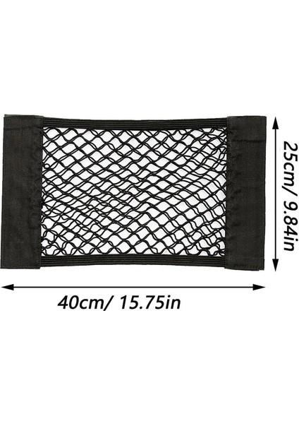 25X40CM Araba Arka Arka Bagaj Depolama Net Koltuk Elastik Dize Net Sihirli Etiket Örgü Saklama Çantası Cep Kafesi Oto Organizatör Koltuk Sırt Çantası (Yurt Dışından)